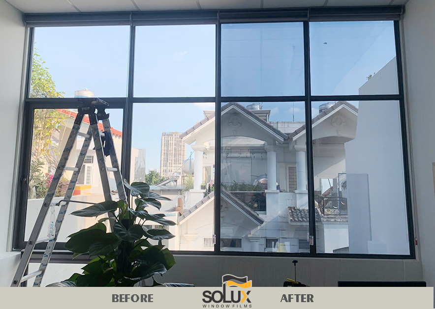 Dán phim chống nắng kính nhà Solux