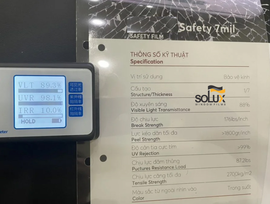 Phim bảo vệ kính Solux 7MIL 