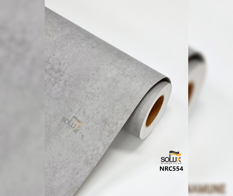Solux NRC 554 – Phim nội thất họa tiết bê tông màu xám