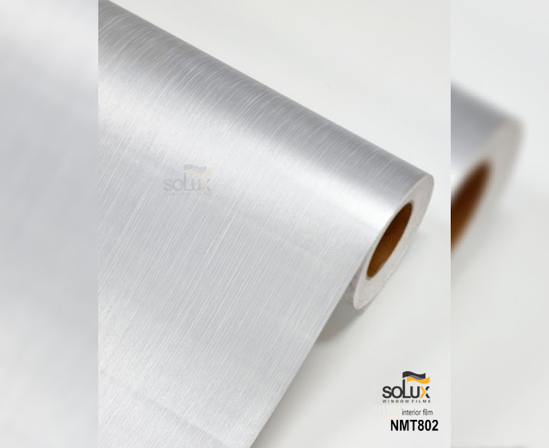 Solux NMT 802 – Film nội thất vân xước kim loại màu ánh bạc