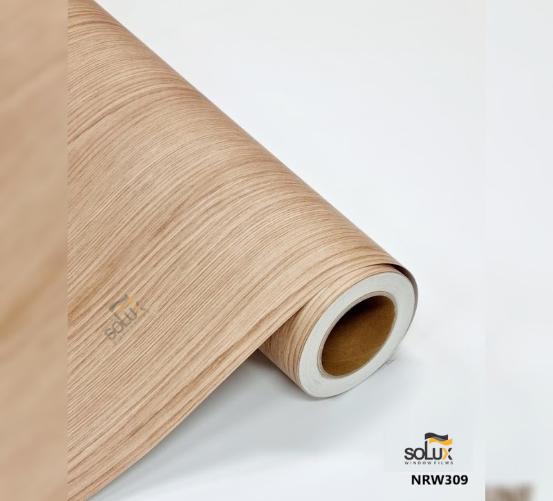 Solux NRW 309 – Phim nội thất họa tiết vân gỗ mặt sần màu nâu đỏ