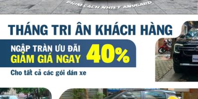 KHUYẾN MÃI 30% PHIM CÁCH NHIỆT Ô TÔ ANYGARD